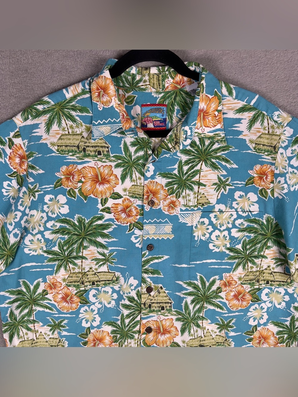 Joe Kealoha By Reyn Spooner Hawaiian Shirt Men's Large Tropical Floral Vacation - Picture 2 of 11